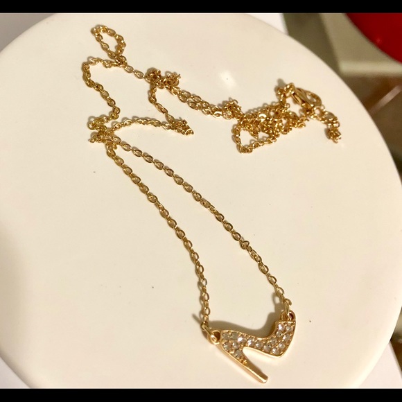 Silver/Gold high heel shoe necklace - Picture 2 of 2